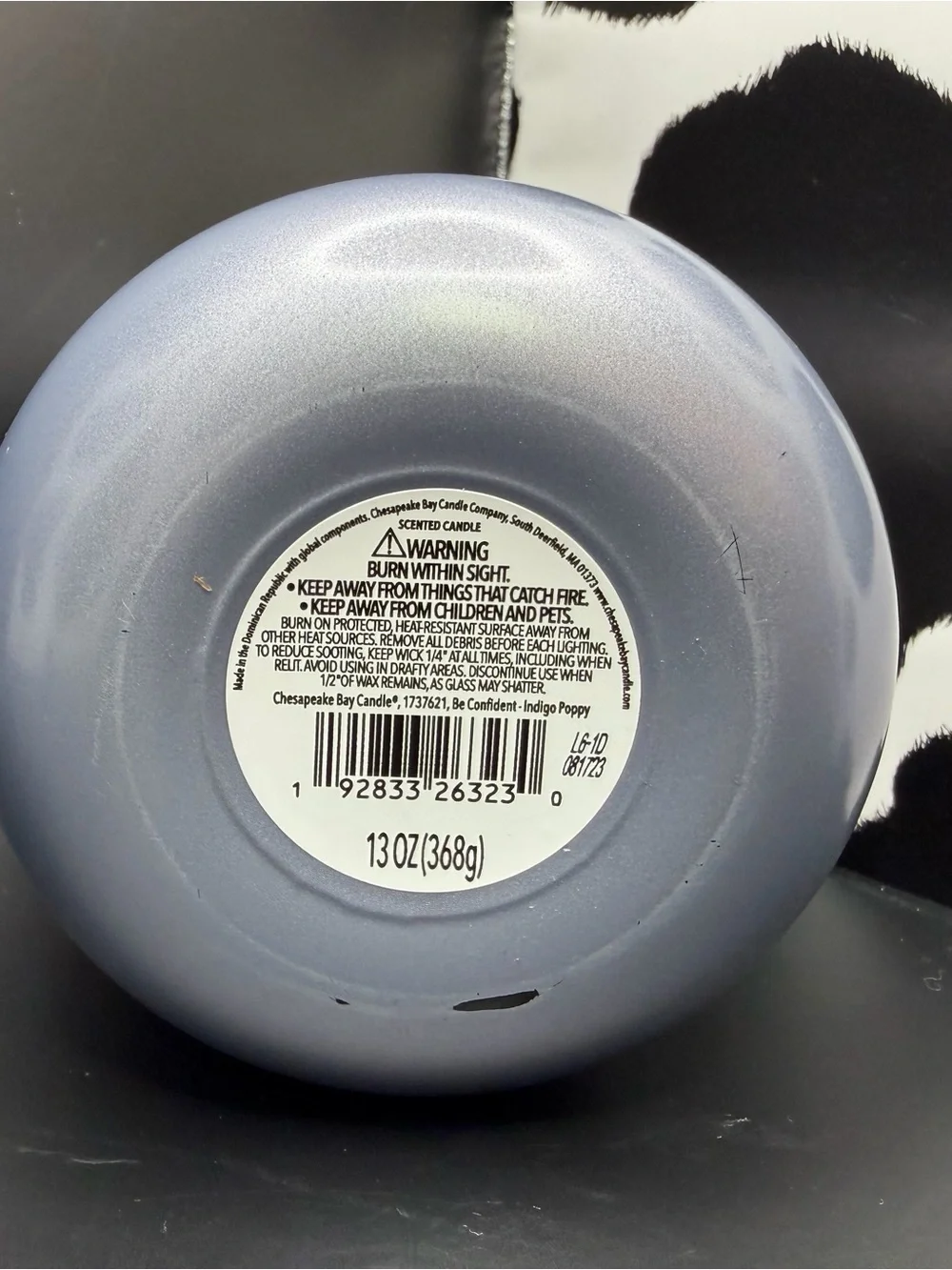 Chesapeake Bay Indigo Poppy Matte Blue Large 13oz Jar Candle